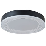 Waves Color-Select Ceiling Light - Matte Black / Frosted