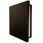 Mona Lisa Outdoor Square Wall Sconce - Matte Black / Frosted