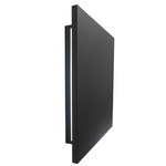 Mona Lisa Outdoor Square Wall Sconce - Matte Black / Frosted