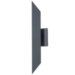 Pauldron Outdoor Wall Sconce - Matte Black / Frosted