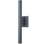 Obelisk Outdoor Wall Sconce - Matte Black / Frosted