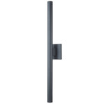 Obelisk Outdoor Wall Sconce - Matte Black / Frosted