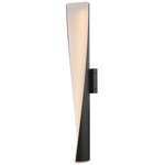 Vortex Color-Select Wall Sconce - Matte Black / White