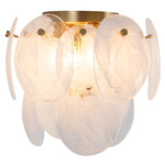 Lily Semi Flush Ceiling Light - Brushed Brass