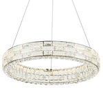 Elegance Color-Select Ring Chandelier - Polished Nickel