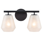 Brooke Bathroom Vanity Light - Black / Wispy White