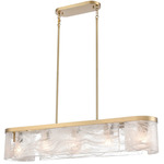 Skye Island Light - Brushed Brass / Wispy White