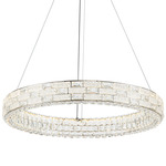 Elegance Color-Select Ring Chandelier - Polished Nickel
