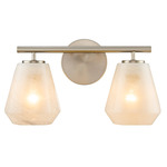 Brooke Bathroom Vanity Light - Brushed Nickel / Wispy White
