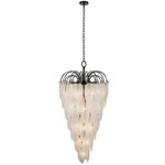 Alessia Tall Chandelier - Black / White