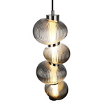 Ariel Pendant - Black Chrome / Smoke