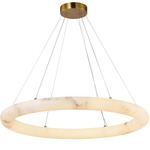 Camila Ring Chandelier - Brushed Brass / Alabaster
