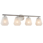 Brooke Bathroom Vanity Light - Brushed Nickel / Wispy White