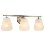 Brooke Bathroom Vanity Light - Brushed Nickel / Wispy White
