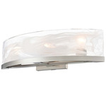 Skye Bathroom Vanity Light - Brushed Nickel / Wispy White
