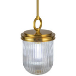 Myla Pendant - Vintage Brass / Clear