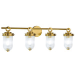 Myla Bathroom Vanity Light - Vintage Brass / Clear