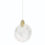 Snowflake Color-Select Pendant - Matte Black / Brass