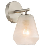 Brooke Wall Sconce - Brushed Nickel / Wispy White