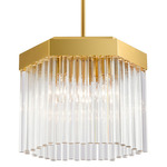 Emma Convertible Pendant - Brushed Brass / Clear