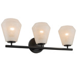 Brooke Bathroom Vanity Light - Black / Wispy White