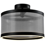 Cora Color-Select Semi Flush Ceiling Light - Black / Silver
