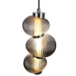 Ariel Pendant - Black Chrome / Smoke
