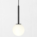 Tacoma Round Pendant - Black / White Ribbed