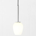 Tacoma Tulip Pendant - Chrome / White