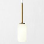 Tacoma Reed Pendant - Antique Brass / White