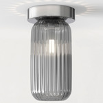 Tacoma Reed Wall / Ceiling Light - Chrome / Smoke Ribbed