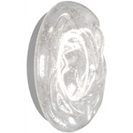 Avenue Outdoor Round Wall Light - Nickel / Clear Bubble