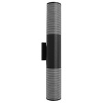 Avenue Outdoor Cylinder Wrap Wall Light - Black / White