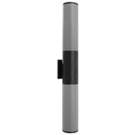 Avenue Outdoor Cylinder Wrap Wall Light - Black / White