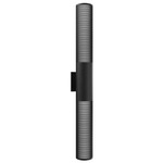 Avenue Outdoor Cylinder Etched Wall Light - Black / White