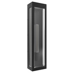 Avenue Outdoor Box Wall Light - Black / Clear
