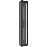 Avenue Outdoor Box Wall Light - Black / Clear