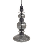 Avra Pendant - Black / Transparent Black