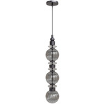 Avra Globes Pendant - Black / Transparent Black