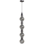 Avra Globes Pendant - Black / Transparent Black