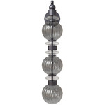 Avra Globes Wall Sconce - Black / Transparent Black