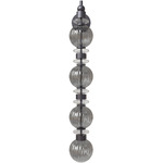 Avra Globes Wall Sconce - Black / Transparent Black
