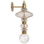 Avra Wall Sconce - Aged Brass / Clear