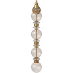 Avra Globes Wall Sconce - Aged Brass / Clear