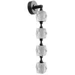 Beluga Wall Sconce - Black / Textured Clear