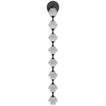 Beluga Wall Sconce - Black / Textured Clear