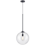 Delilah Pendant - Black / Clear
