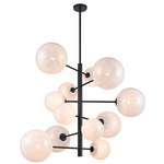 Delilah Vertical Chandelier - Black / White
