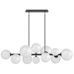 Delilah Black / White Linear Chandelier - Black / White
