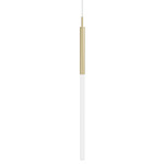Main Street Pendant - Brushed Brass / Snow